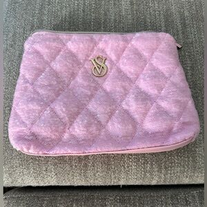 Victoria's Secret Sequined Pink Clutch/cosmetic Bag